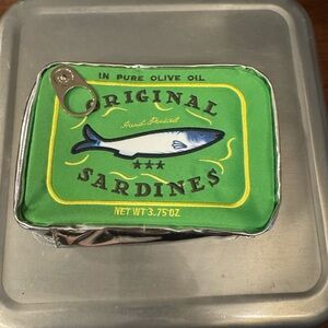 Green Sardine Can Novelty Pouch